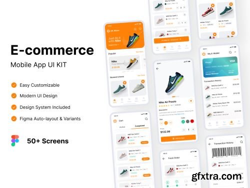 AN.Shoes E-commerce Mobile App UI KIT Ui8.net