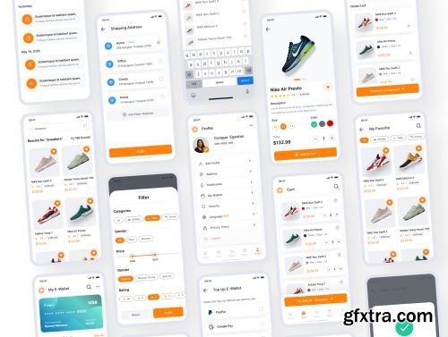 AN.Shoes E-commerce Mobile App UI KIT Ui8.net