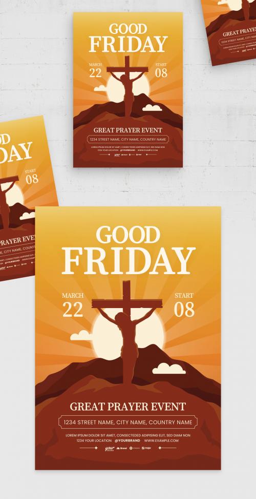 Good Friday Church Christian Poster Flyer Layout 565843605