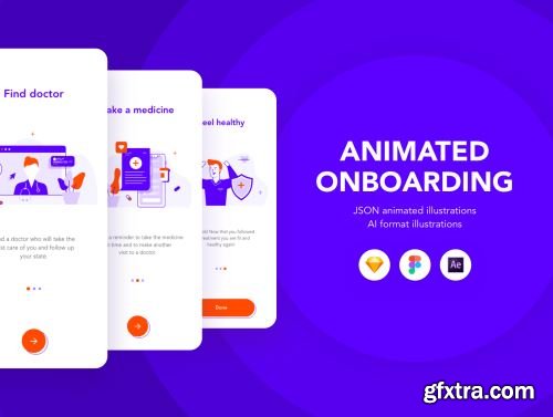 Animated Medicine onboarding Ui8.net