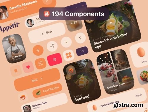 Appétit - Food Recipes App UI Kit Ui8.net