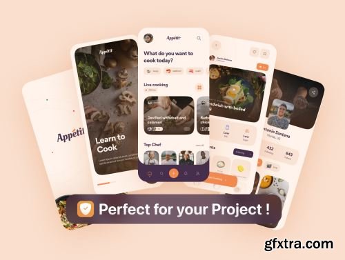 Appétit - Food Recipes App UI Kit Ui8.net