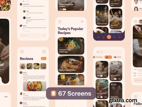 Appétit - Food Recipes App UI Kit Ui8.net