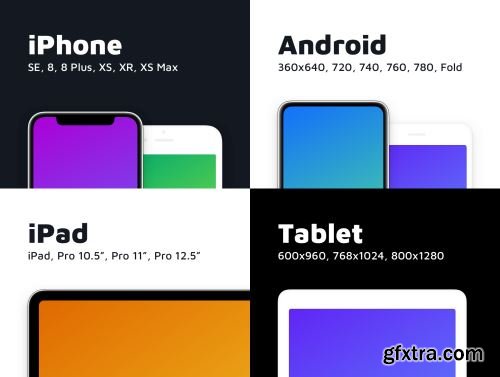 Apple & Android Devices Mockups Ui8.net