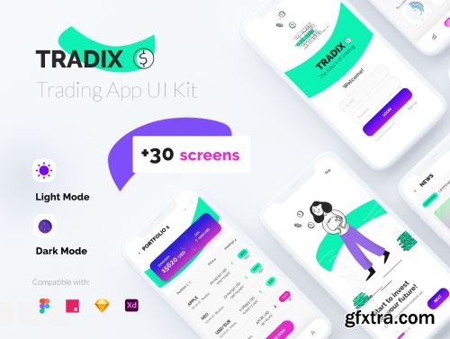 Tradix - Trading App UI Kit Ui8.net