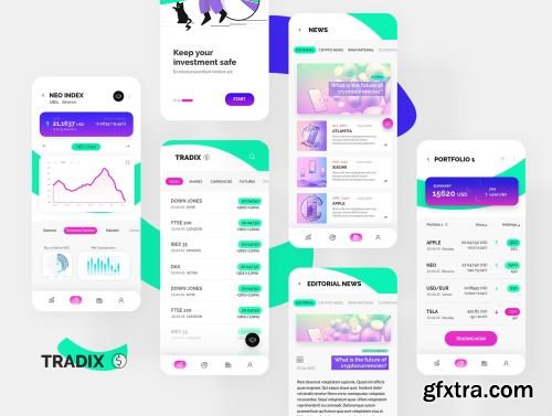 Tradix - Trading App UI Kit Ui8.net