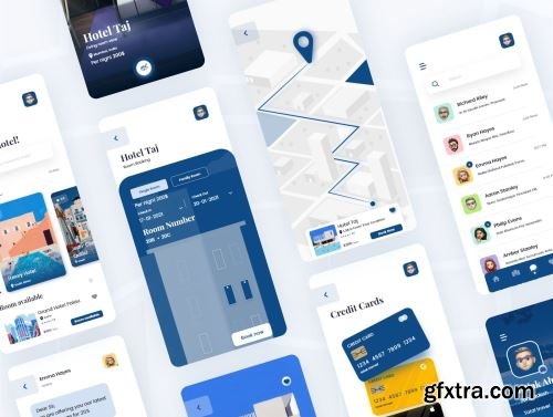 Travel and Hotel service - Mobile App Ui8.net