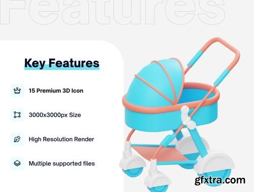 Baby Stuff 3D Icon Ui8.net