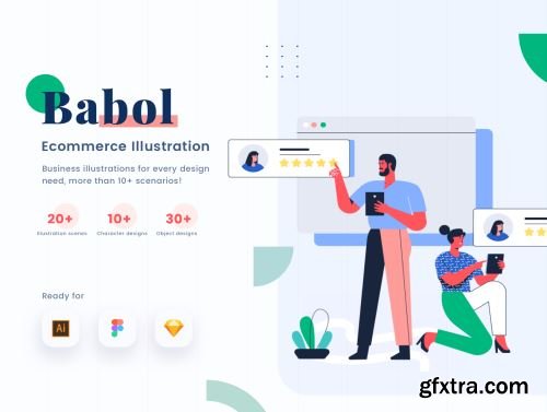 Babol - Start up Website E-Commerce Illustration Ui8.net