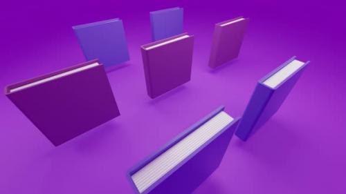 Videohive - 3D Render Books Simple Animation - 47473322 - 47473322