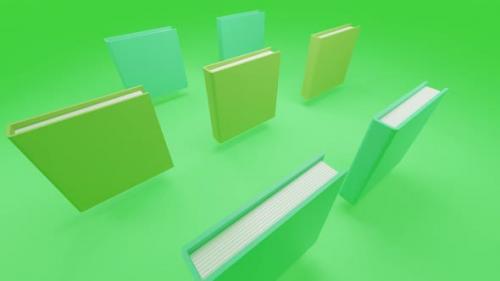 Videohive - 3D Render Books Simple Animation - 47473324 - 47473324