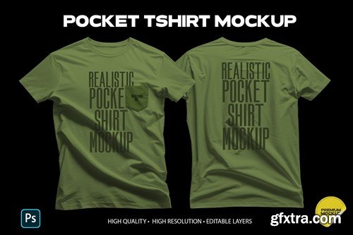 Pocket Tshirt Mockup C78YU88