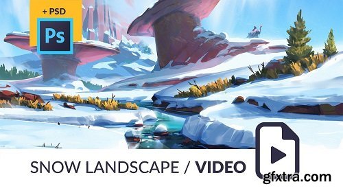 ArtStation - Snow Landscape Video Process / PSD