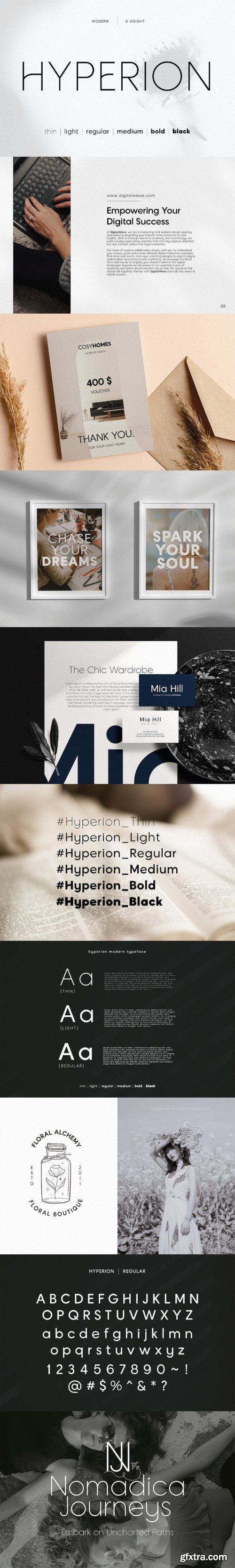 Hyperion - Sleek Modern Sans - Font Family