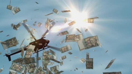 Videohive - Armenia Dram AMD banknotes helicopter money dropping - 47479191 - 47479191