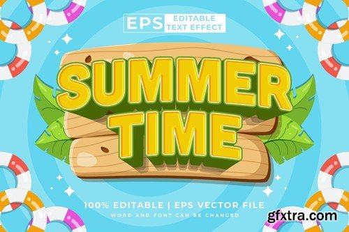 Summer Time 3d Vector Editable Text Effect CFZN4ZR