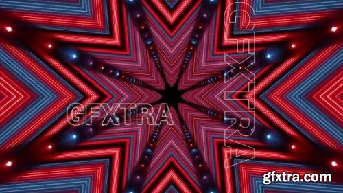 Glowing Red And Blue Kaleidoscope Loop 1410206