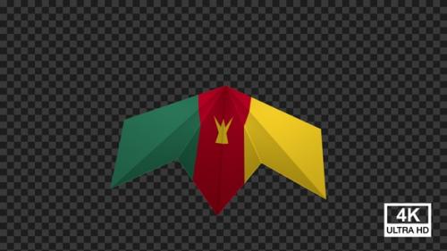 Videohive - Paper Airplane Of Cameroon Flag - 47482178 - 47482178