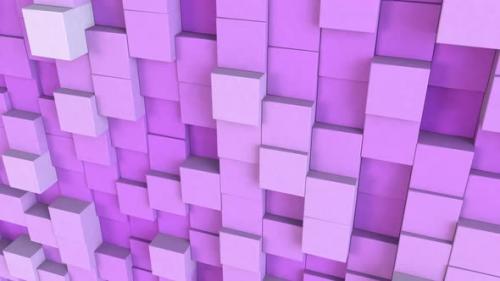 Videohive - Minimalistic Cube Pattern Background Light Purple - 47482186 - 47482186