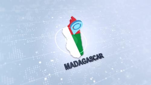 Videohive - Madagascar Map With Marker - 47482189 - 47482189