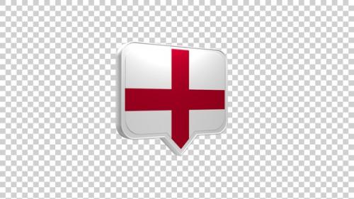 Videohive - England Flag Pin Icon - 47482238 - 47482238