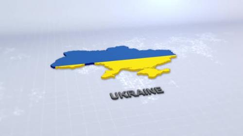 Videohive - Ukraine Map With Flag - 47482240 - 47482240