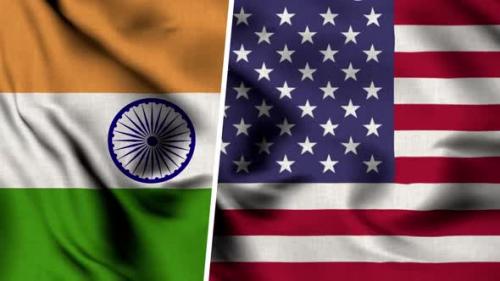 Videohive - India Flag And Usa Flag - 47490774 - 47490774