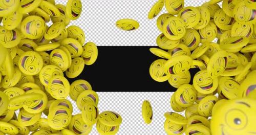 Videohive - Winking Face Emojis Background On Alpha - 47490775 - 47490775