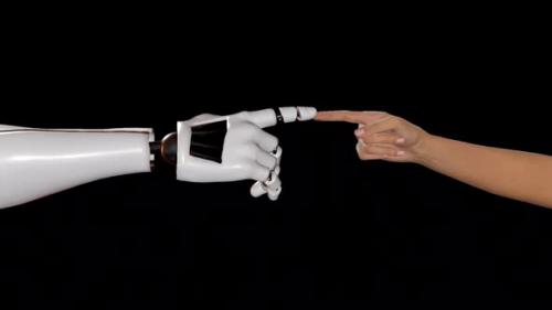 Videohive - Robot Touch Human Finger - 47499570 - 47499570