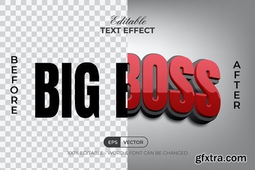 3D Text Effect Curved Style LVV84EQ