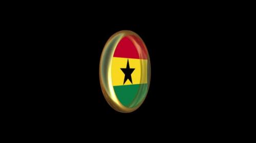 Videohive - Ghana Flag Animation - 47506775 - 47506775