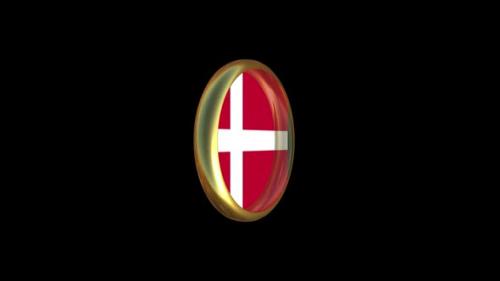 Videohive - Denmark Flag Animation - 47506782 - 47506782