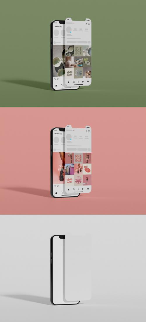 Smartphone Social Media Post Mockup 634717566