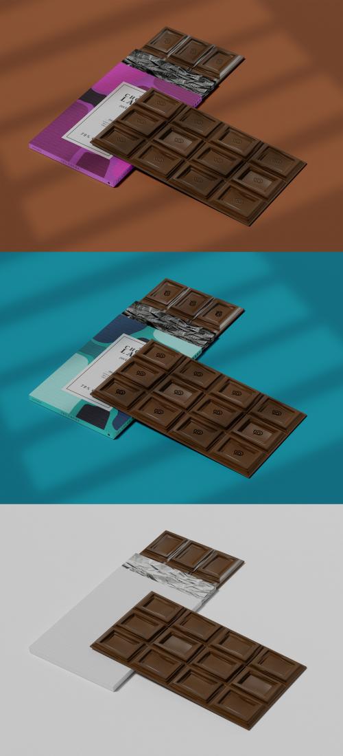 Chocolate Bars with Wrap Mockup 634716231