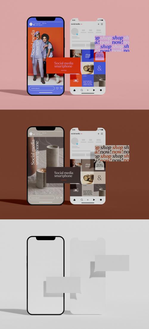 Post Layout with Messaging on Smartphone Mockup 634716124