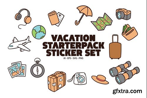 Vacation Starterpack Sticker Set ZBYBWL7