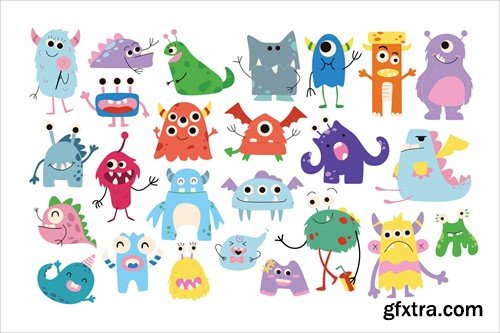 Cute Monster Illustration 8ZDQVF6