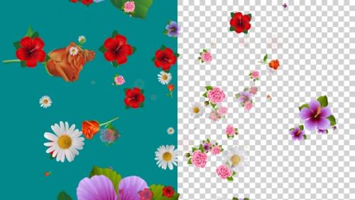 Videohive - Flying Flowers Alpha Loop V2 - 47512471 - 47512471