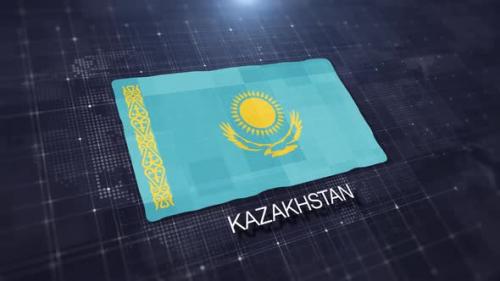 Videohive - Kazakhstan Flag Displaying - 47512473 - 47512473