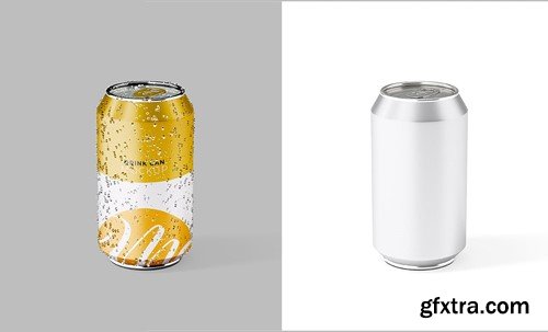 Drink Can with Drops Mockup Set TJ4PPQZ