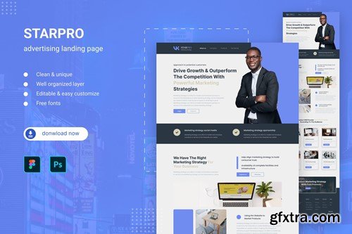 Startpro Advertising Landing Page TE8B9PK