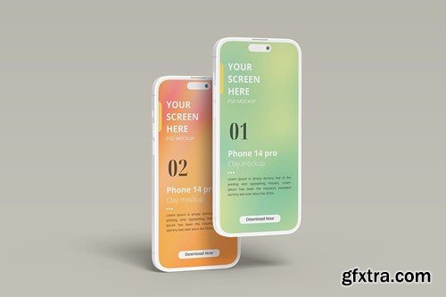 iPhone 14 Pro Clay Mockup 5BDY7HM