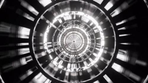 Videohive - Silver Black And White Rings Vj Loop Background 4K - 47517265 - 47517265