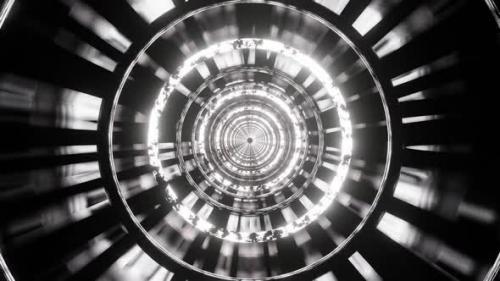 Videohive - Silver Black And White Rings Vj Loop Background HD - 47517267 - 47517267