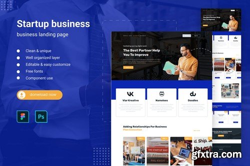 Startup Business Landing Page Template LDHMAF4