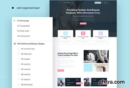 Fashion & Beauty Landing Page Template 2UFDJSB