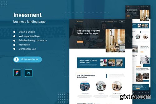 Investment Business Landing Page Template UYRJZSX