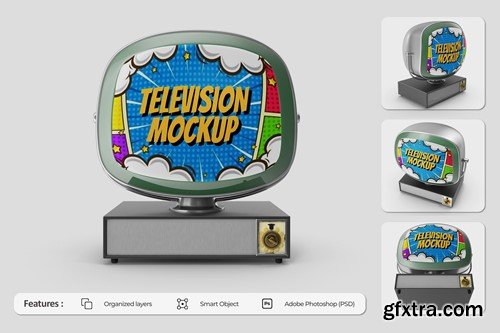 Television Retro Mockup FQVW4DD