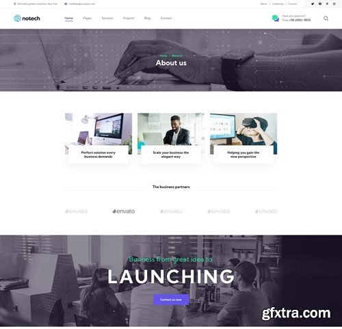 Notech - IT Solutions & Services PSD Template Z8A73RH