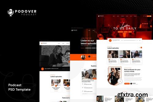 Podover - Podcast PSD Template 2CNSZRF